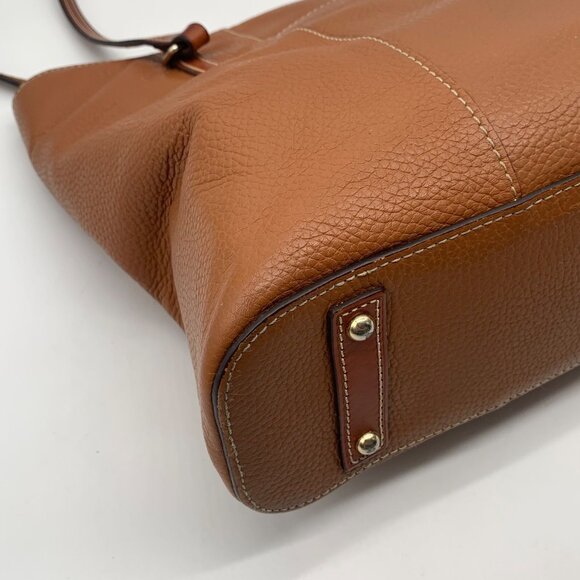 Dooney & Bourke Brown Pebbled Leather Lexington Tote Bag - Picture 8 of 12